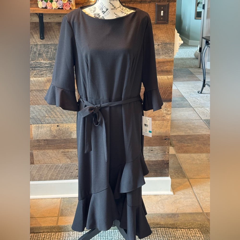 Elegant Black Ruffle Dress